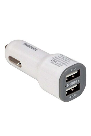 Remax Dual Port USB Car Charger For Mobile Phone White