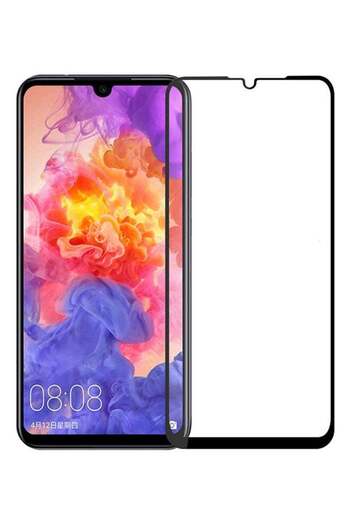 Generic 2.5D Arc Rounded Edge Tempered Glass Screen Protector For Huawei P30 Clear/Black