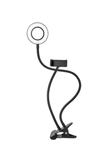 Generic Universal 2-In-1 Cell Phone Lazy Holder With Led Selfie Ring Light Live Stream For Iphone Phone Clip