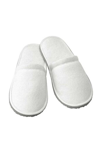 Generic Polyester Bath Slippers White S/M