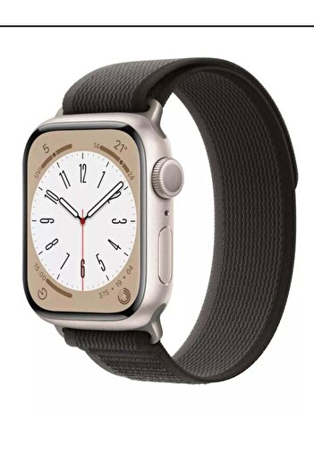 Generic Nylon replacement band compatible with Apple Watch 9th generation / 10th generation size 45/49, blac