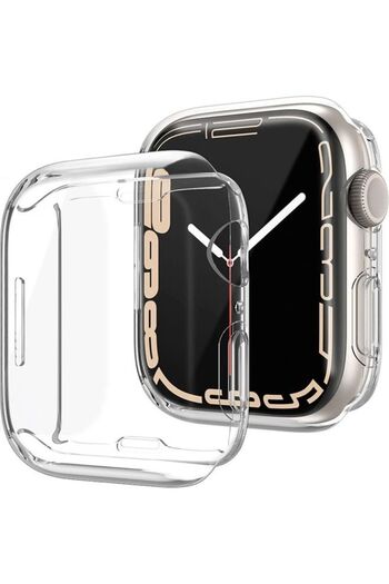 Margoun 2-Piece Slim TPU Bumper Protective Cover Case for Apple iWatch Series 7 41mm Clear