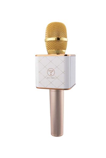 Generic Q7 Wireless Karaoke Microphone Gold