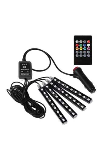 Generic 4 LED Interior Car Lighting Strip With IR Remote