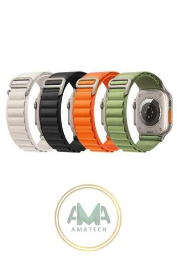 Generic New Apple Watch band olive/orange/black/white size ultra 49mm