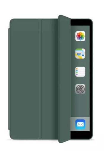 Generic Smart Flip Protective Case Compatible with iPad Mini 2/3/4/5 - Olive Green