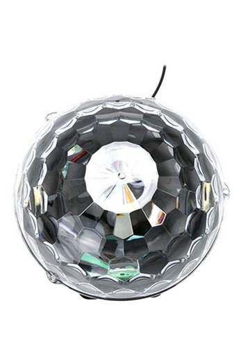 Generic Crystal Magic Ball LED Light Table Lamp Black