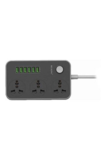 Belking 6 Port USB Hub With Three Power Socket Black/Grey