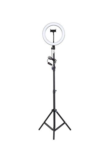 Generic Aluminum Alloy Photography LED Selfie Ring Light With Stand Tripod Black/White