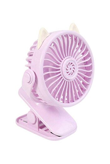 Generic Adjustment Clip-On Mini Fan LJK-235 Purple/Beige