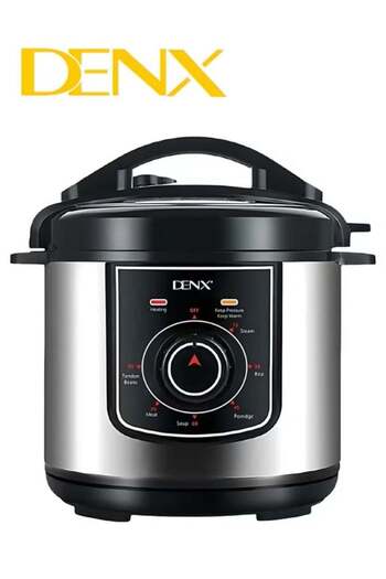 Denx Digital Electric Pressure Cooker Stainless Steel Body Touch Programmable 6L Capacity 1000 Watts