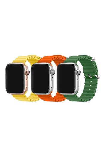 Margoun 3Pack for Apple Watch Ocean Band 41mm 40mm 38mm Soft Silicone Loop Strap