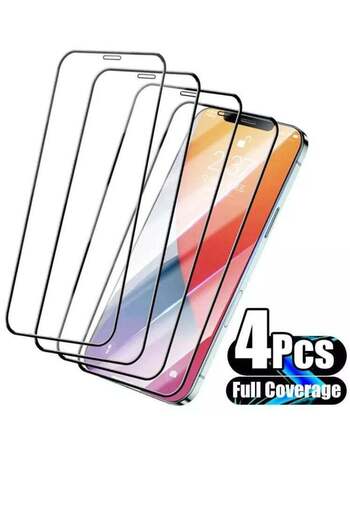 Generic 4pcs 5D Tempered Glass Screen Protector for iPhone 12