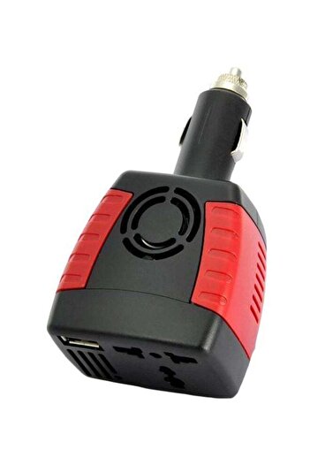 Generic Portable USB Car Charger Black/Red