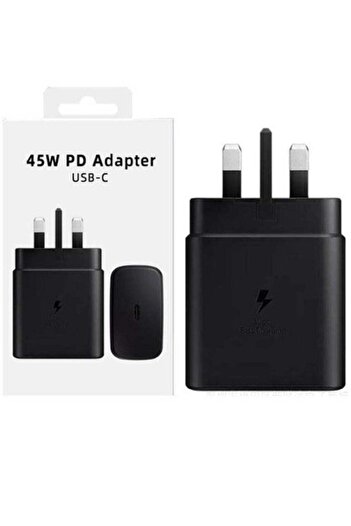 Generic 45W Travel Adapter (Super Fast Charging & No USB C Cable) Black