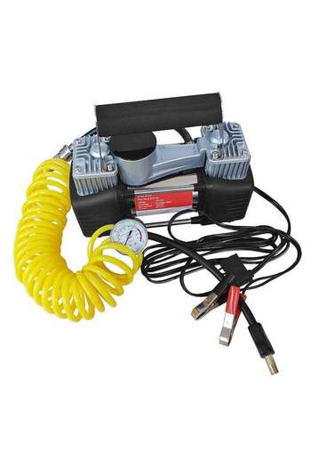 Generic Dual Cylinder Car Tyre Inflator Air Compressor Pump