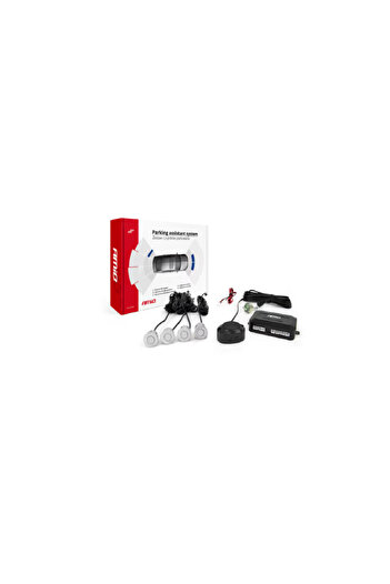 AMIO Set of 4 AMIO parking sensors, with sound unit, Silver color
