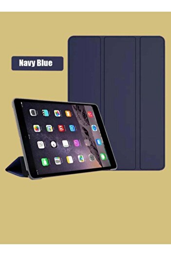 Generic Dark blue leather smart bag for iPad 4