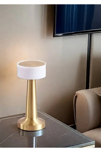 Unichrome 3 Işık Renkli Şarjlı Dim Edilebilir Masa Lambası Gold Denver Gece Lambası