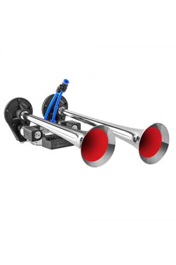 Seger Horn with 2 chrome trumpets, for truck, melodic fast & slow 24V, 1A