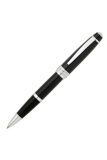Cross Bailey Lacquer Black Chrome Trim Roller Ball Pen