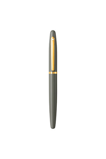 Sheaffer VFM Light Grey PVD Gold Trim Roller Ball Pen