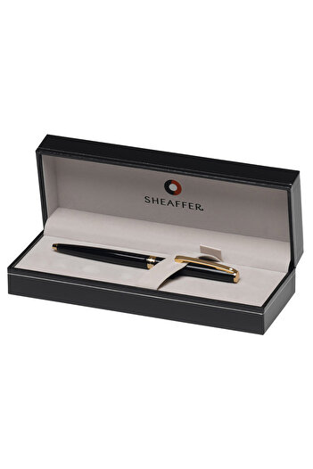 Sheaffer Sagaris Glossy Black Gold Trim Ball Pen