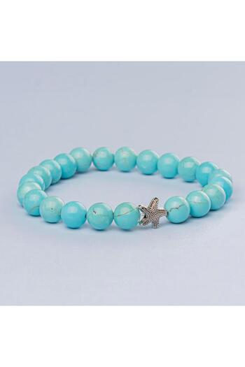 Mitr Turquoise Natural Stone Bracelet (8 mm) – Wave of the Soul