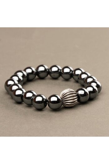 Mitr Hematite Natural Stone Bracelet (10 mm) – Shield of the Soul