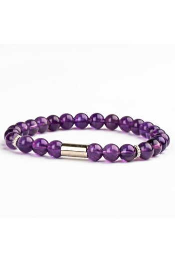 Mitr Amethyst Natural Stone Bracelet (6 mm) – Source of Positive Energy