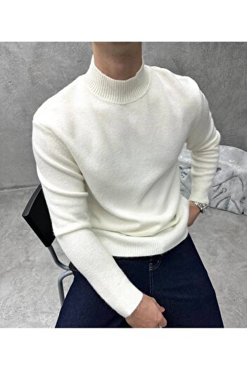 OKSHEN Men's Half Turtleneck Knitwear Sweater