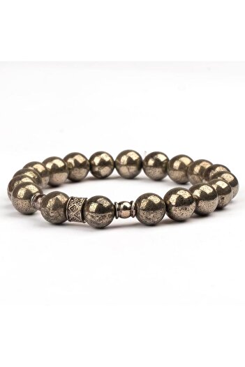 Mitr Pyrite Natural Stone Bracelet (10 mm) – Shining Willpower