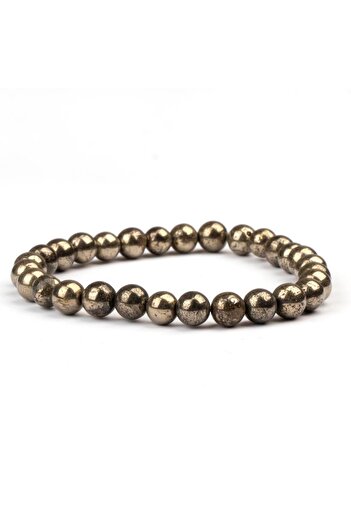 Mitr Pyrite Natural Stone Bracelet (6 mm) – Energy Seal