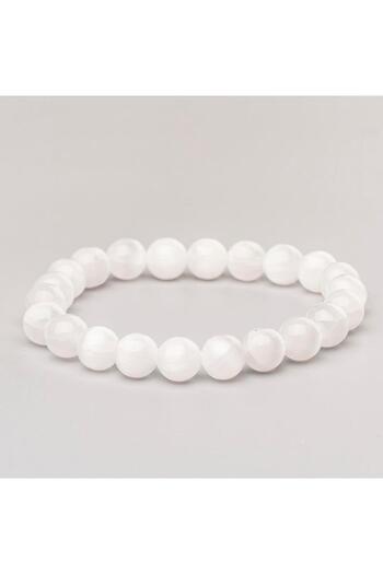 Mitr Selenite Natural Stone Bracelet (8 mm) – Moon Powder