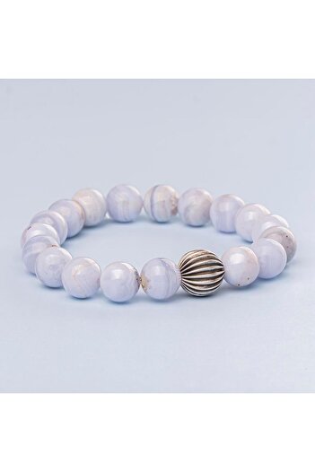Mitr Chalcedony Natural Stone Bracelet (10 mm) – the Tint of Emotion