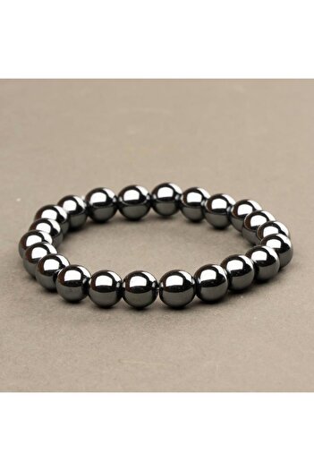 Mitr Hematite Natural Stone Bracelet (8 mm) – Energy Flow
