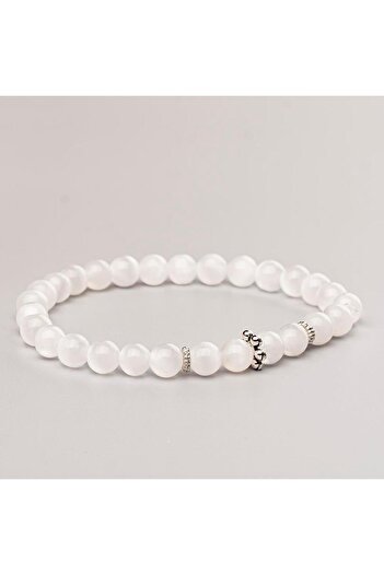 Mitr Selenite Natural Stone Bracelet (6 mm) – Dawn of the Body