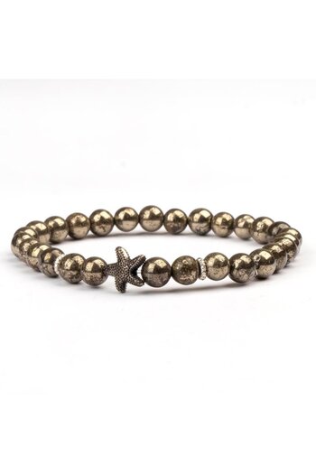Mitr Pyrite Natural Stone Bracelet (6 mm) – Protective Aura