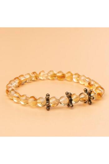 Mitr Citrine Natural Stone Bracelet (6 mm) – Mental Awakening