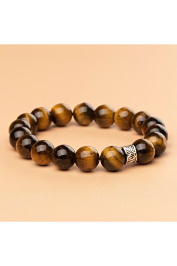 Mitr Tiger's Eye Natural Stone Bracelet (10 mm) – Warrior Tone