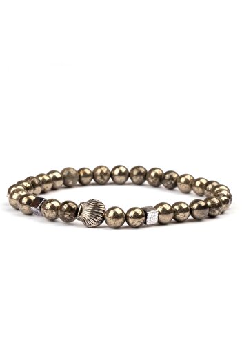 Mitr Pyrite Natural Stone Bracelet (6 mm) – Reflecting Power