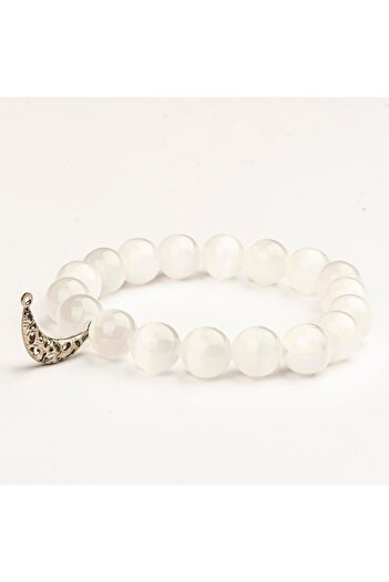 Mitr Selenite Natural Stone Bracelet (10 mm) – the Mirror of the Soul