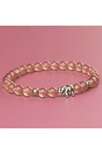 Mitr Strawberry Quartz Natural Stone Bracelet (6 mm) – Mystic Love