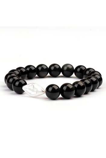 Mitr Obsidian Natural Stone Bracelet (10 mm) – Mind Protection