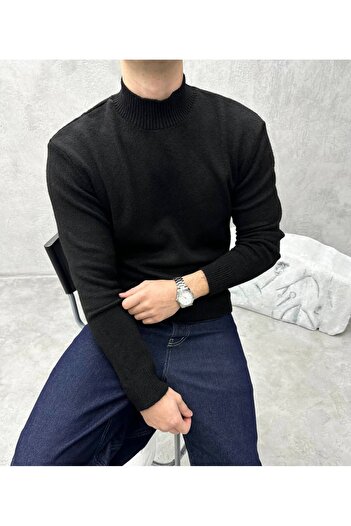 OKSHEN Men's Half Turtleneck Knitwear Sweater