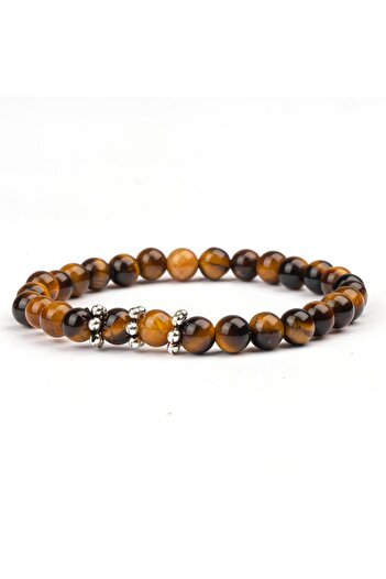 Mitr Tiger's Eye Natural Stone Bracelet (6 mm) – the Power of the Eye