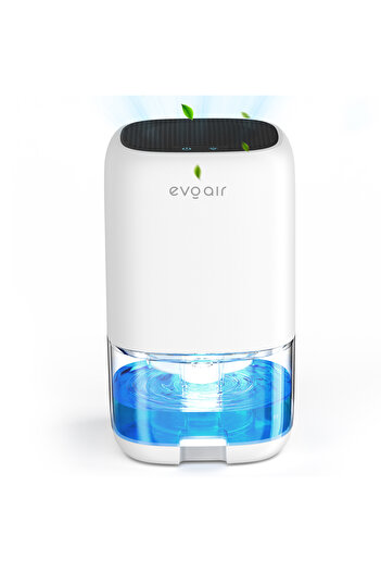 EvoAir Dezumidificator de aer HUMIX300, 300ml/24h, silențios, lumină ambientală în 7 culori, rezervor de 1l, alb