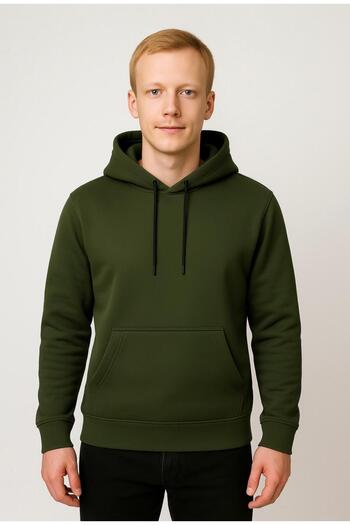 AXXEL Men's Khaki Hooded Sweatshirt-W1108