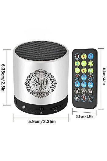 Generic SQ-200 Portable Bluetooth Quran Speaker with Remote Control, Multi-Color