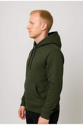AXXEL Men's Khaki Hooded Sweatshirt-W1108